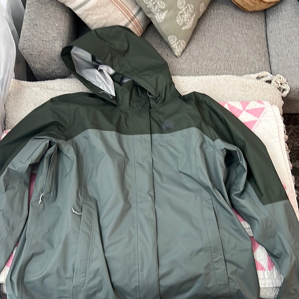 REI-Co Op Plus Size Green Rain Coat
